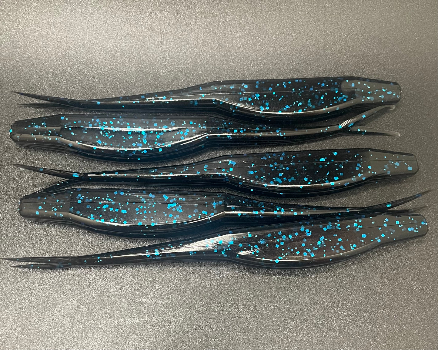 5" Flukes- Black/Blue