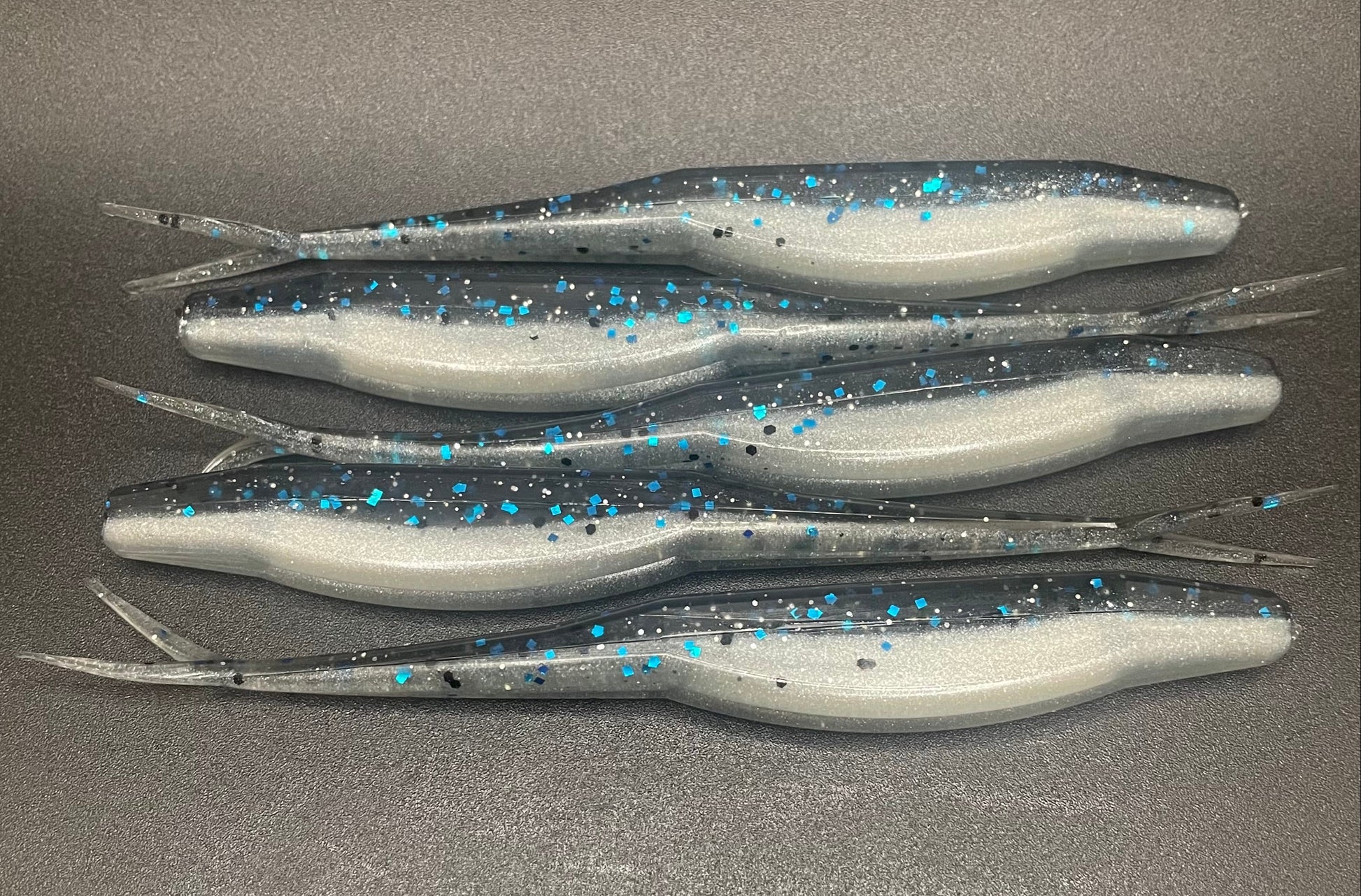 bass fluke lure 5" Flukes – Nicknak's Custom Baits